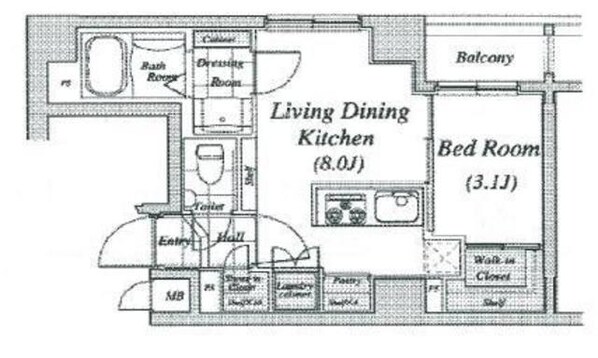 レジディア神田の物件間取画像